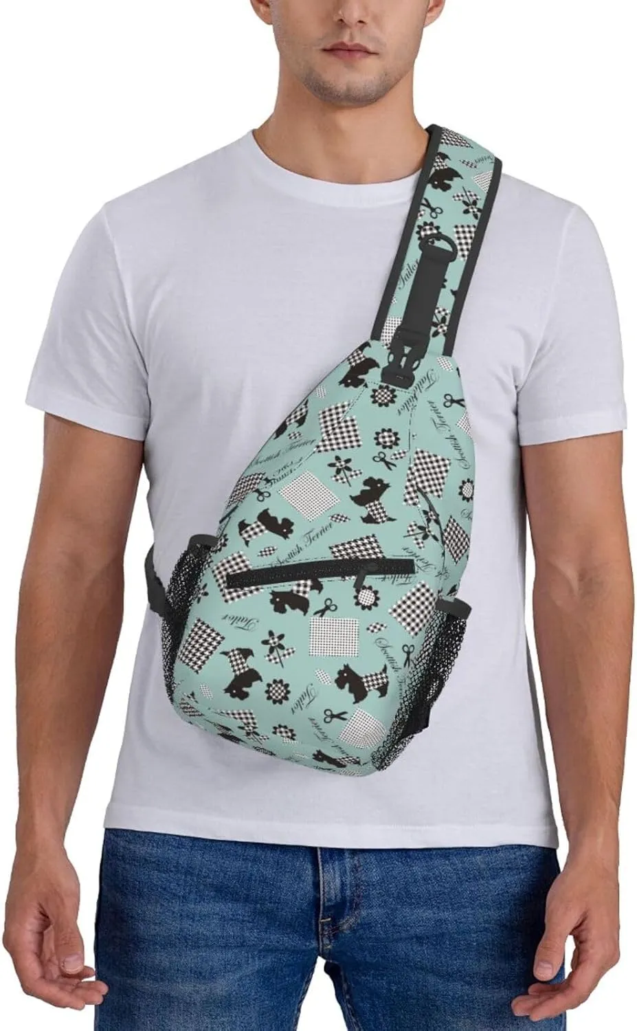 Cute cat Chest Bags Crossbody Sling Bag Shoulder Bag Travel Hiking Daypack For Men Women