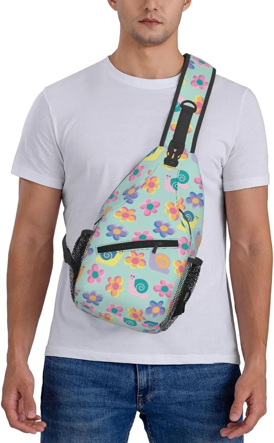 Cute cat Chest Bags Crossbody Sling Bag Shoulder Bag Travel Hiking Daypack For Men Women
