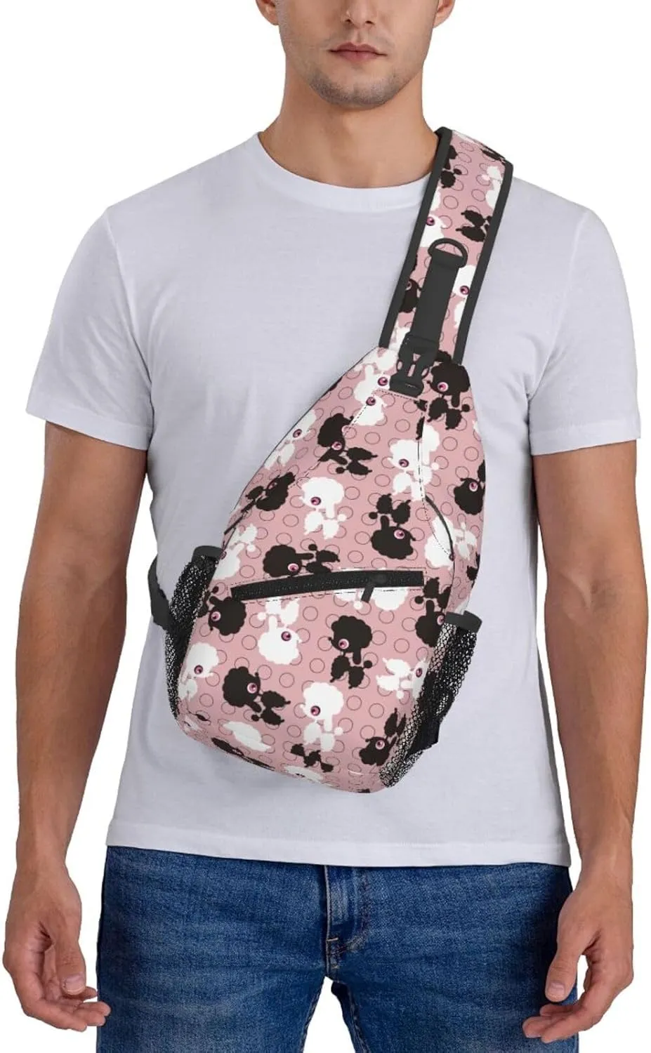 Cute cat Chest Bags Crossbody Sling Bag Shoulder Bag Travel Hiking Daypack For Men Women
