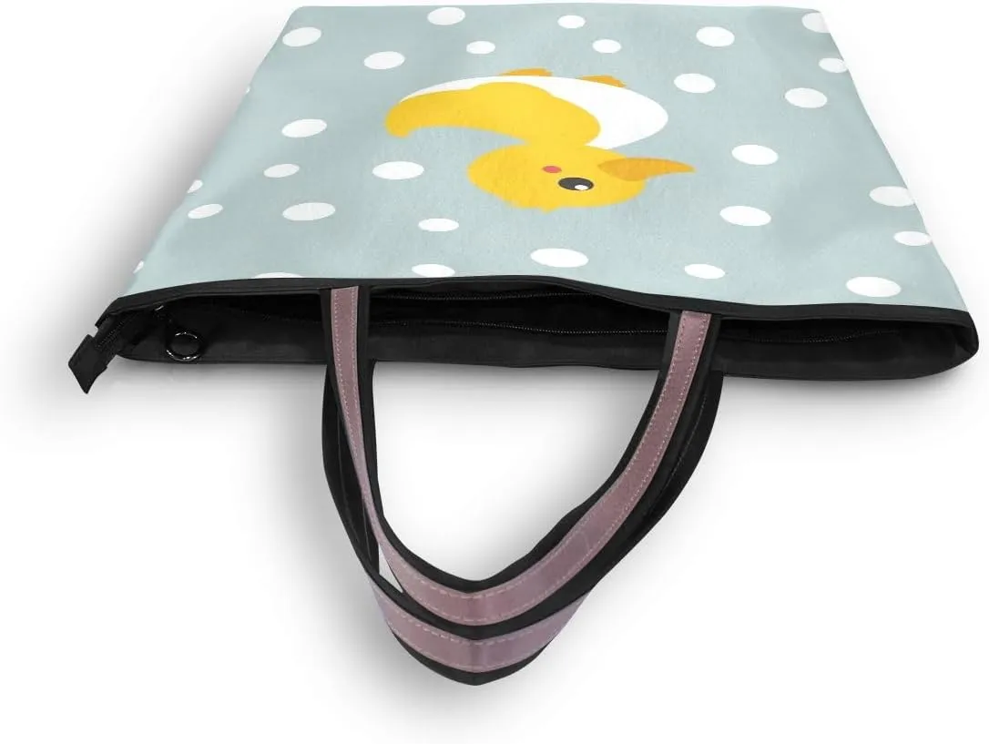 Cute Duck Pattern Shoulder Bags Large Handle Ladies Handbag