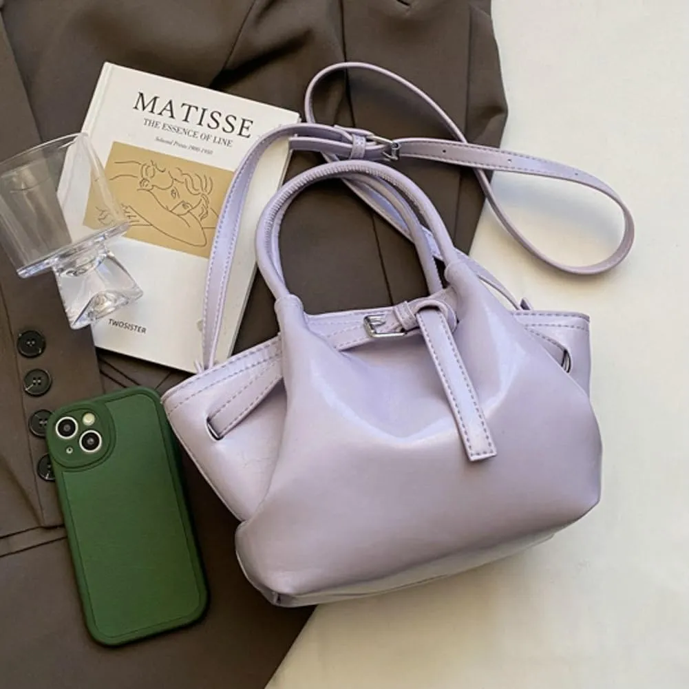 Cute Y2k Shoulder Bag for Women PU Leather Belted Hobo Bags Underarm Tote Handbag Mini Satchel Crossbody Purse 2025