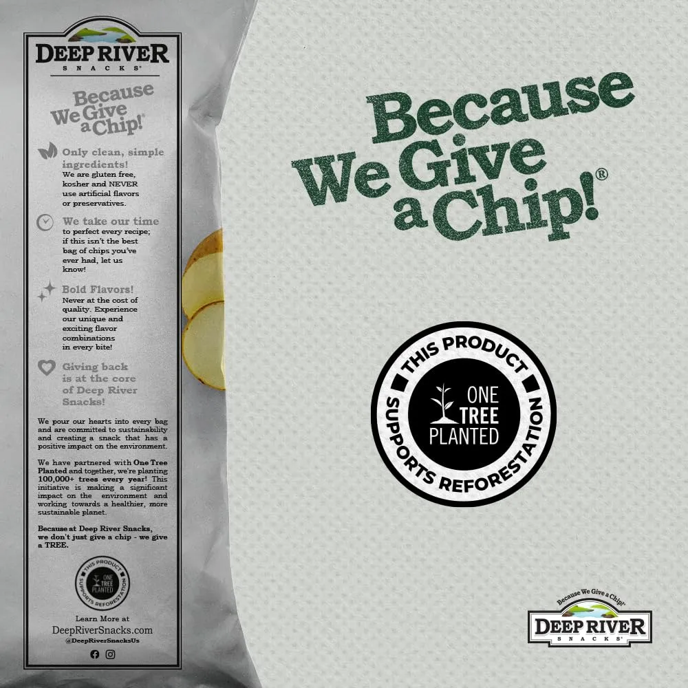Deep River Snacks Original Sea Salt Kettle Cooked Potato Chips, 2 Ounce (Pack of 24)