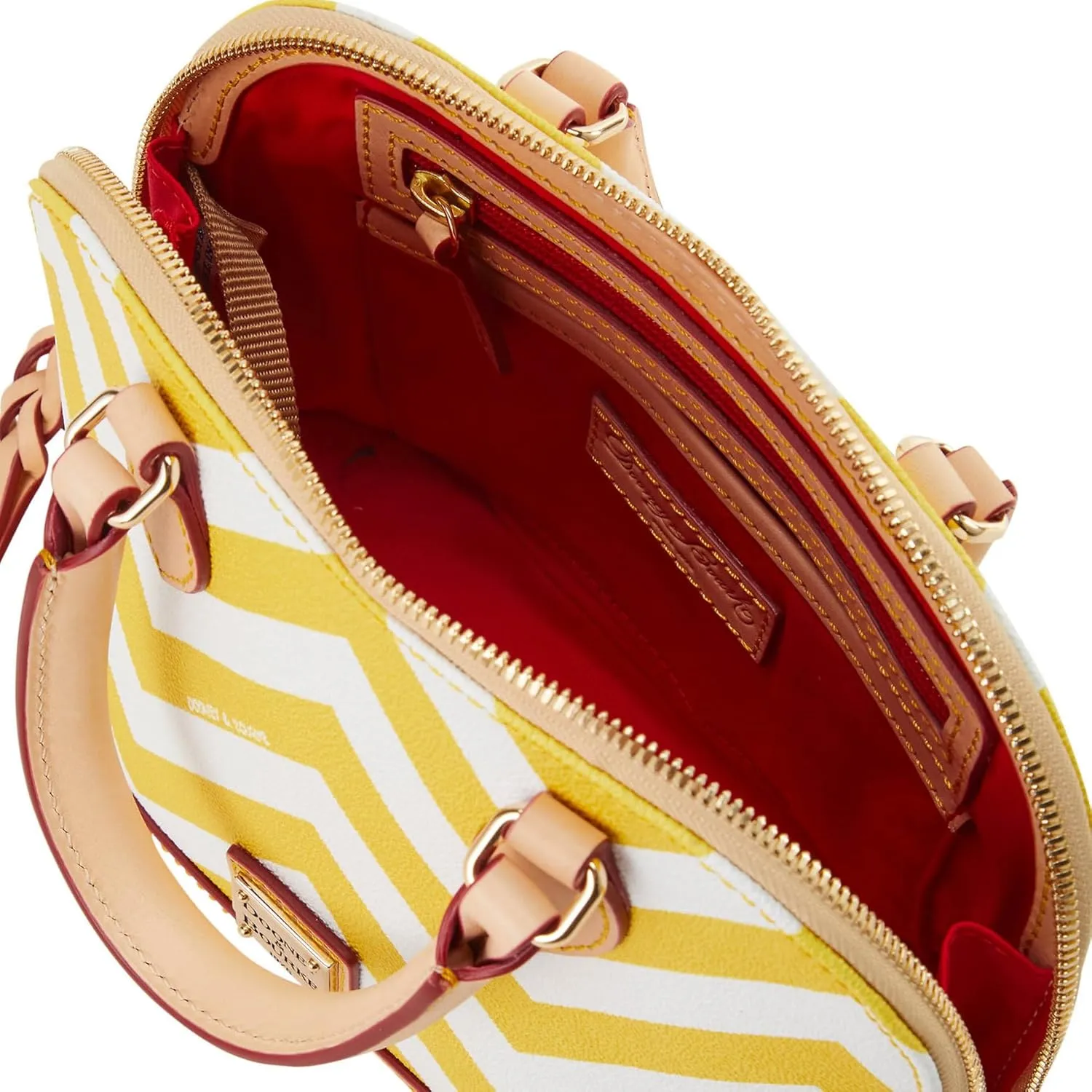 Dooney & Bourke Satchel Bags for Women, Chevron Bitsy Bag Satchel Handbag with Crossbody Strap