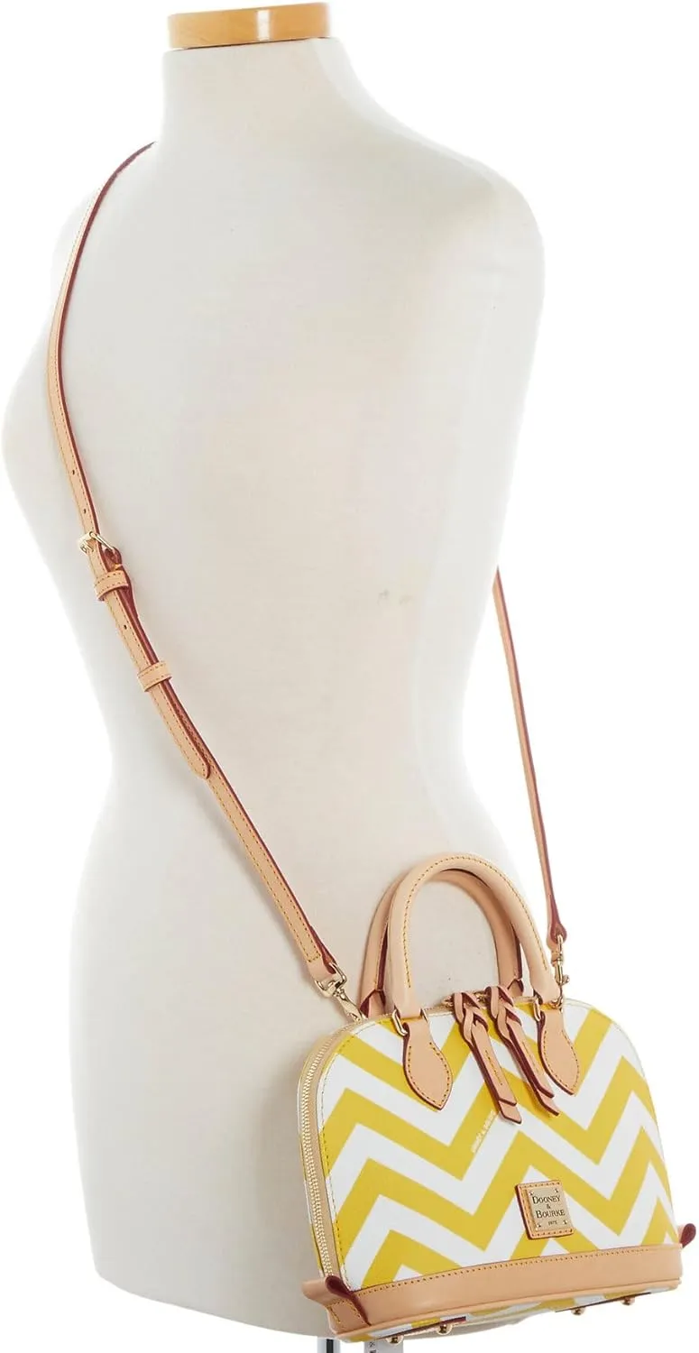 Dooney & Bourke Satchel Bags for Women, Chevron Bitsy Bag Satchel Handbag with Crossbody Strap