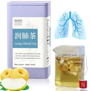 DOZO Breathe Easy Tea Sugar Cane Dry and Thach Root Snow Pear Tea Bags Throat Soother 7.05oz/25 Bags Dried Pears, Jujubes, Dried Bamboo Sugarcane, Carrots, Imperata Root, Licorice 竹蔗茅根雪梨茶 润肺茶 止咳化痰