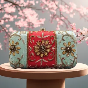 Dual Tone Clutch Bag