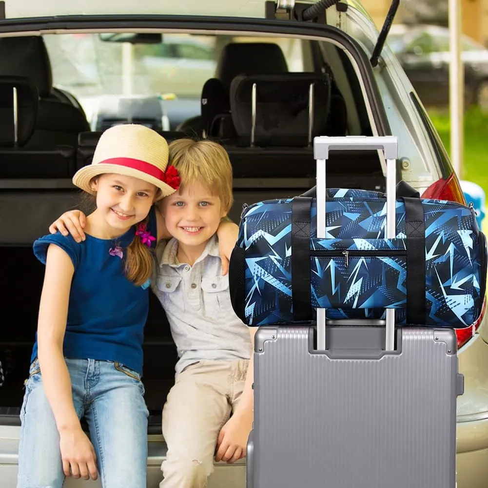 Duffle Bag for Boys Dance Bag Overnight Bags for Girls Boys Weekender Carry On Travel Duffel Sports Gym Bag with Shoes Compartment and Wet Pocket