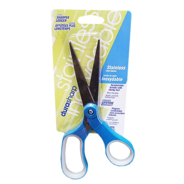 Durasharp 8” Softgrip, Stainless Steel, Scissors, Multipurpose, Home or Office - 801001