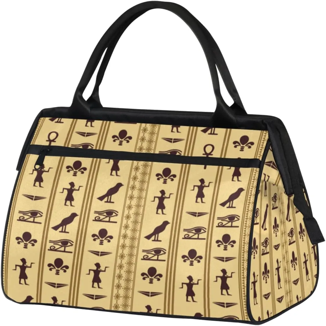 Egypt Art Womens Weekender Overnight Bag Ancient Egypt Travel Duffel Bag 25L Carry On Tote Bag Gym Duffle Bag for Women Teen Girls