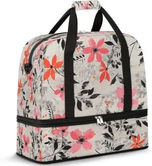 Elegant Garden Arch Travel Duffel Bag, Travel Essentials, Gym Bag for Women, Weekender Overnight Bag With Shoes Compartment, Carry On Bags for Airplanes