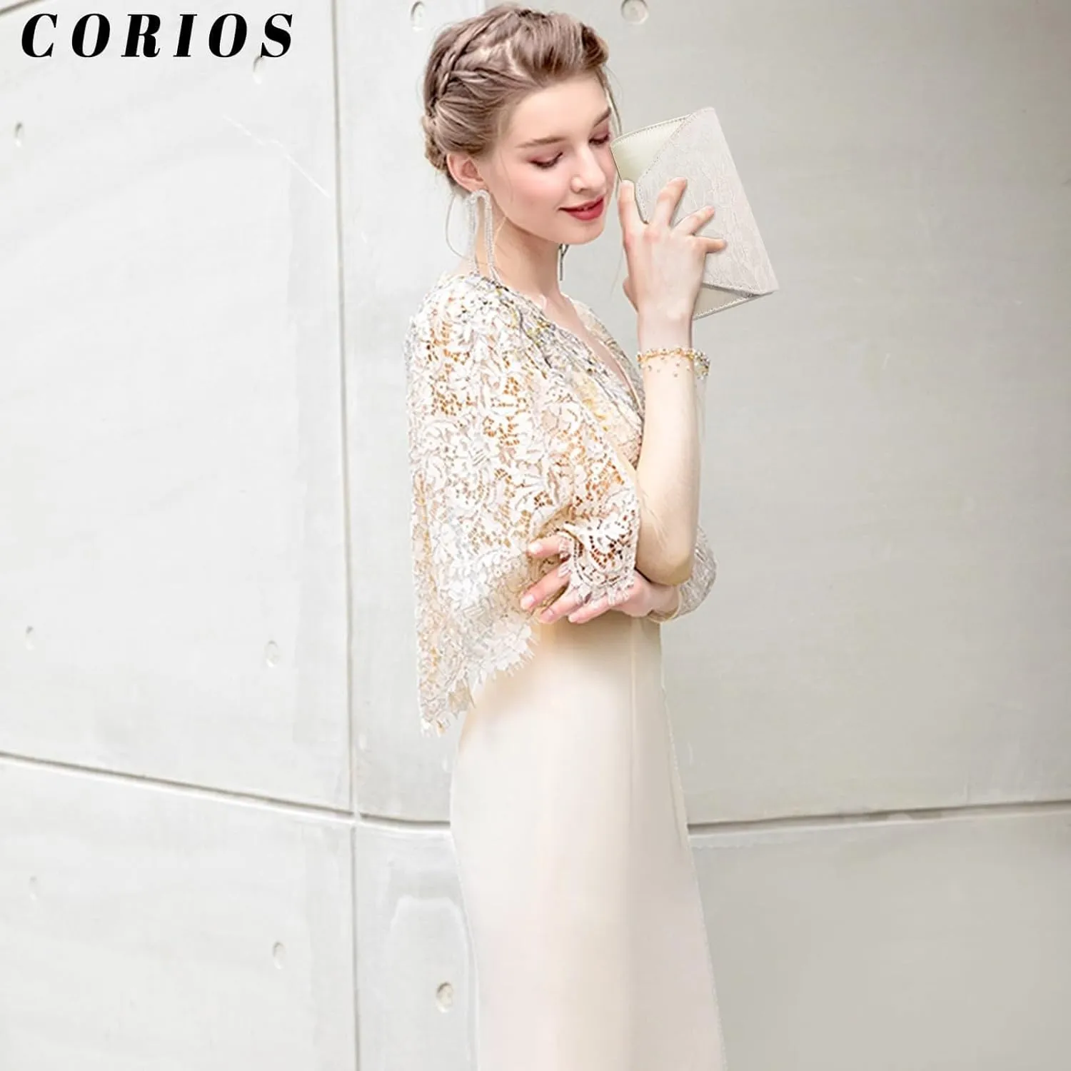 Elegant Handbag Shoulder Vintage Crossbody Women Lace Evening Floral Envelope Clutch Bridal Wedding Purse