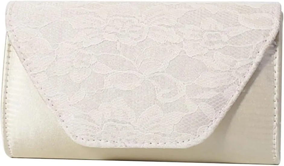 Elegant Handbag Shoulder Vintage Crossbody Women Lace Evening Floral Envelope Clutch Bridal Wedding Purse
