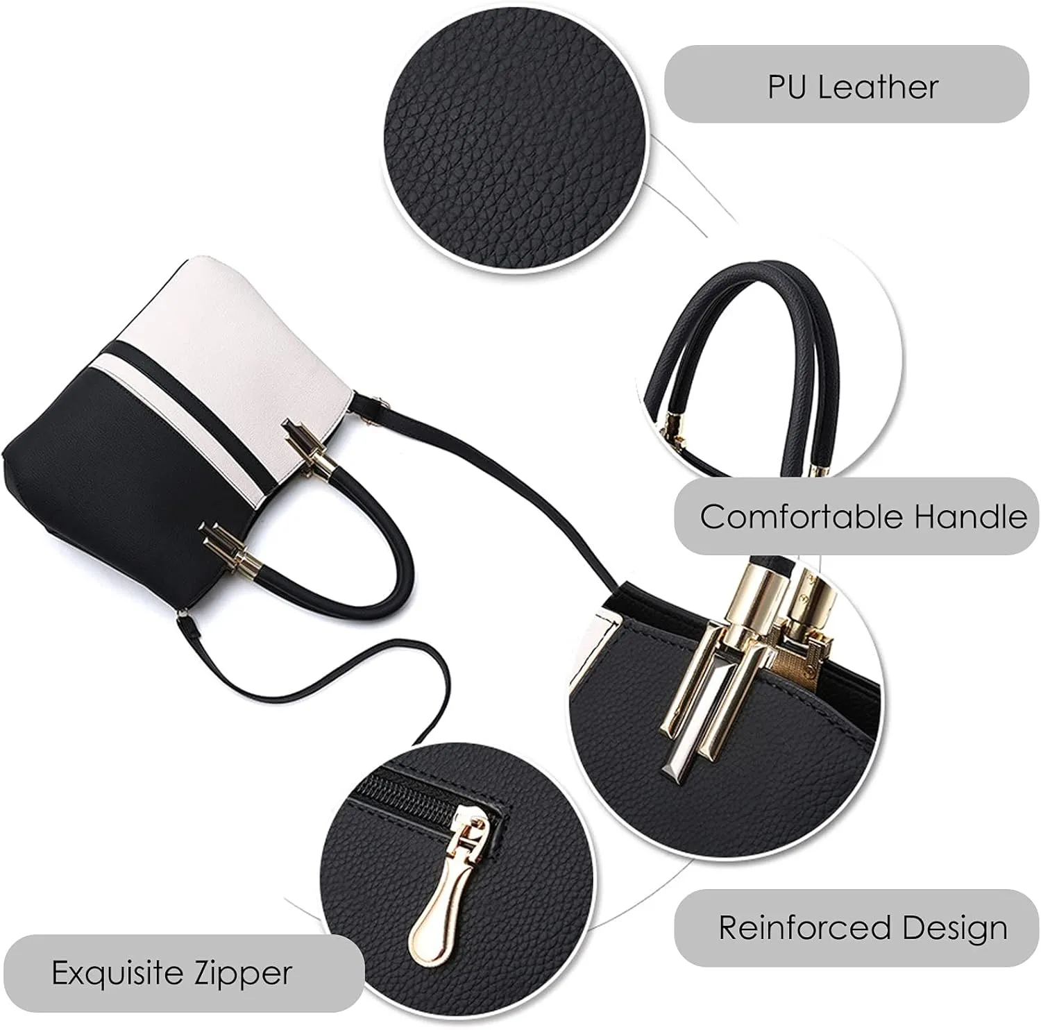 Elegant Women Handbags Shoulder Bags Waterproof PU Leather Tote Bag
