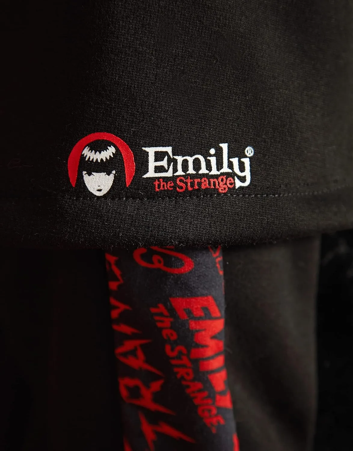 Emily the Strange Girls Cat Zip Up Hoodie Chairman of The Bored Print with Paw Gloves