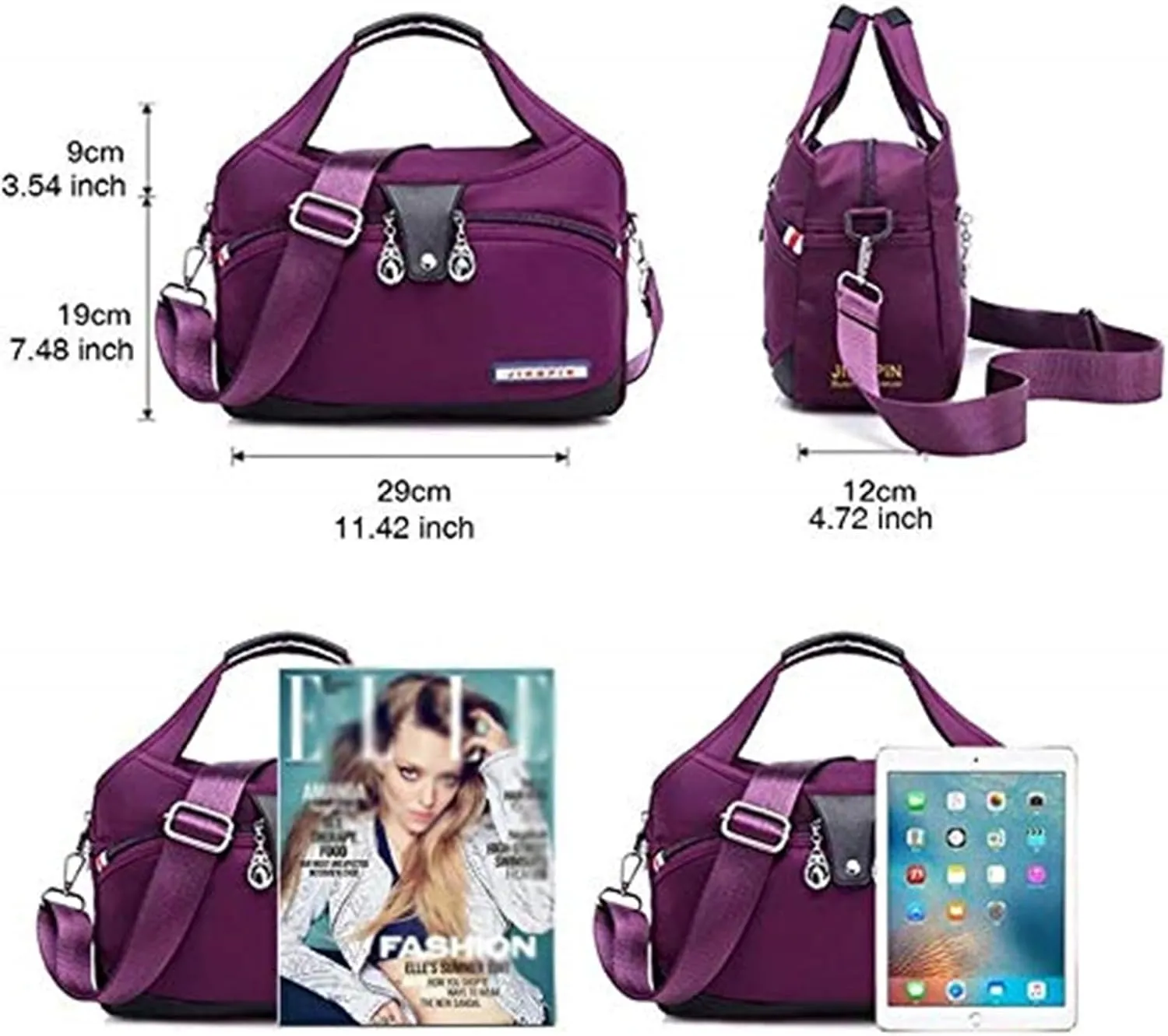 Emrefashion Bags, Women's Fashion Anti-Theft Handbag, Crossbody Bag, Shoulder Handbags, Waterproof Oxford Cloth (Camouflage Purple,One size)