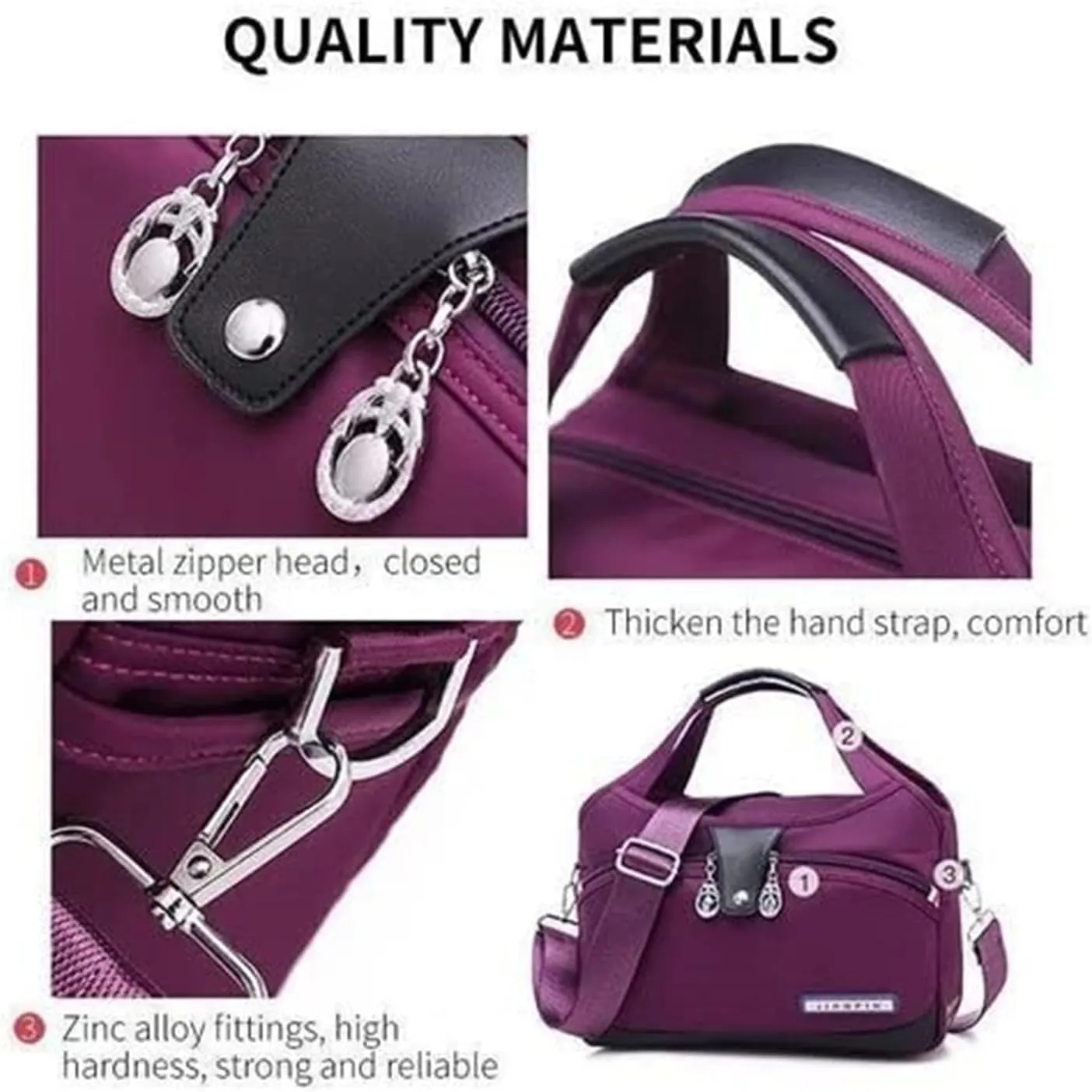 Emrefashion Bags, Women's Fashion Anti-Theft Handbag, Crossbody Bag, Shoulder Handbags, Waterproof Oxford Cloth (Camouflage Purple,One size)
