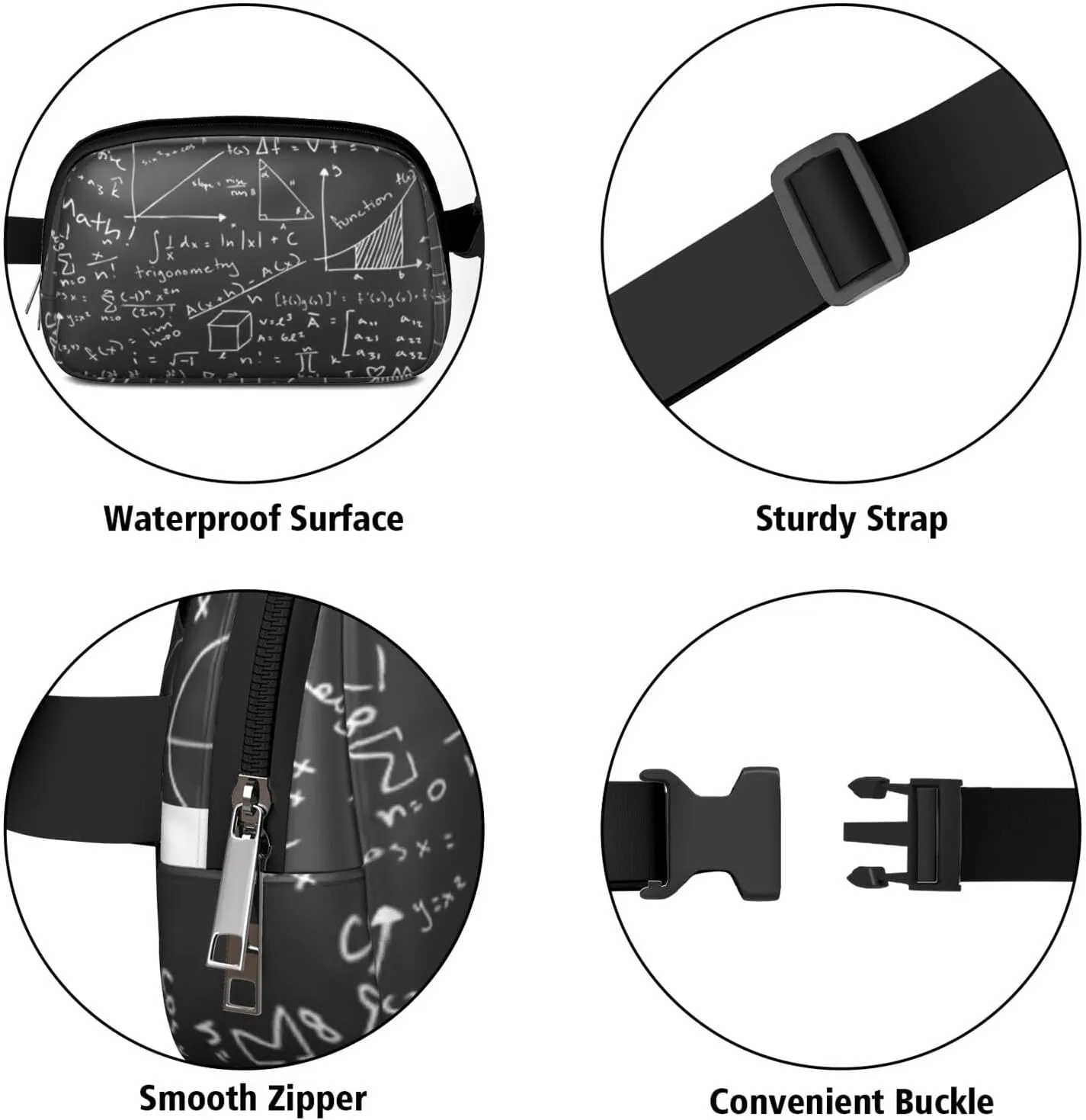 Fanny Pack for Women,Mini Waterproof Science theme Belt Bag,Fashionable Crossbody,Cute Everywhere Belt Bags Fanny Pack for Hiking,Travel.