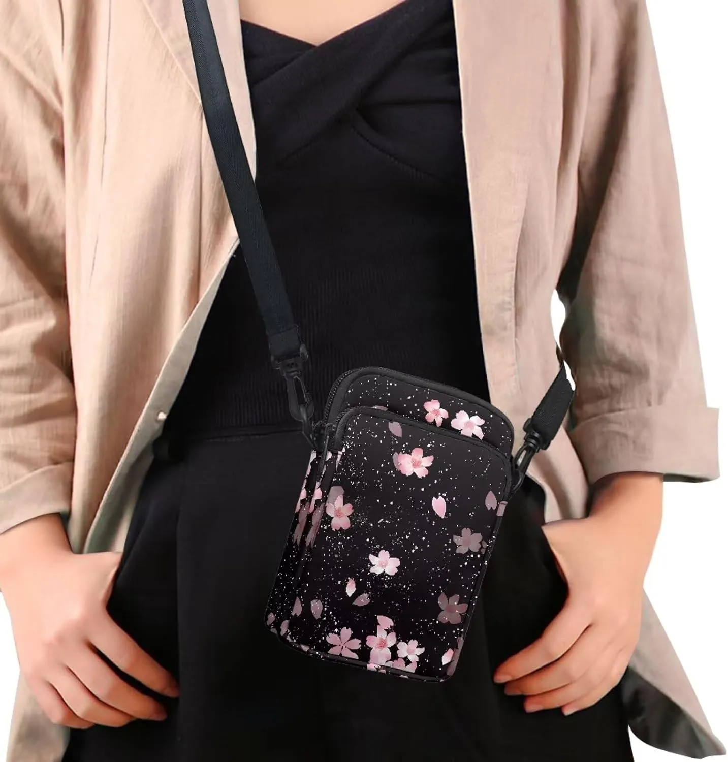 Fashion Crossbody Bags Organizer, Small Phone Purse Wallet with Detachable Shoulder Strap for Travel
