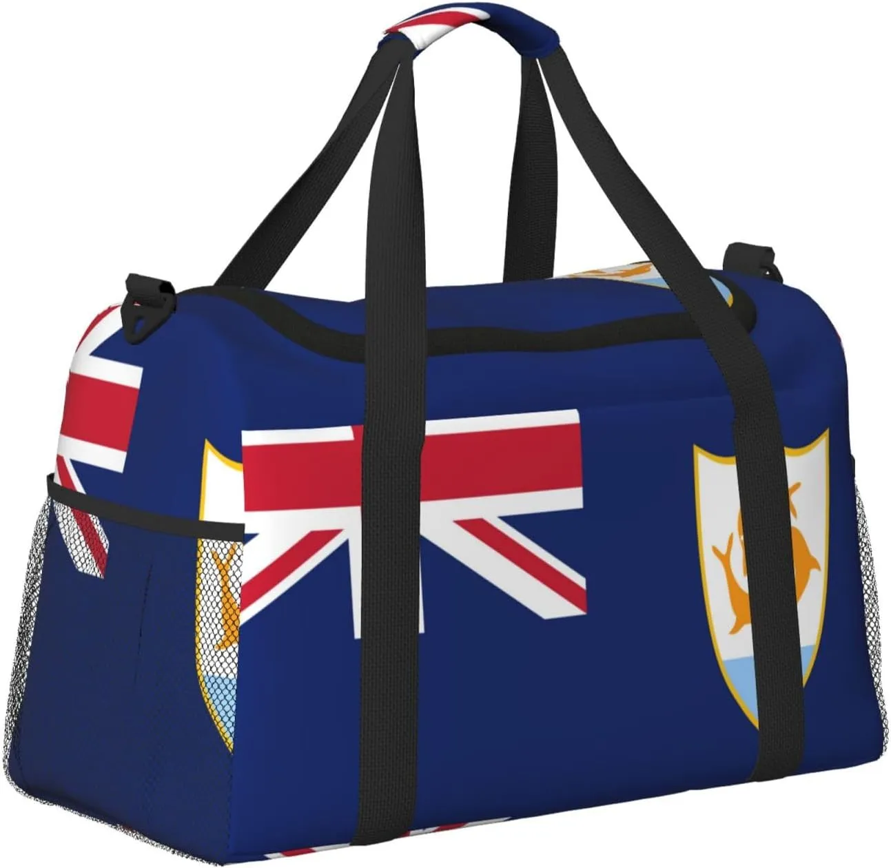 Flag Of Anguilla Travel Duffel Bag Large Foldable Waterproof Overnight Bag For Beach Swim Bags Pool Sports Gym