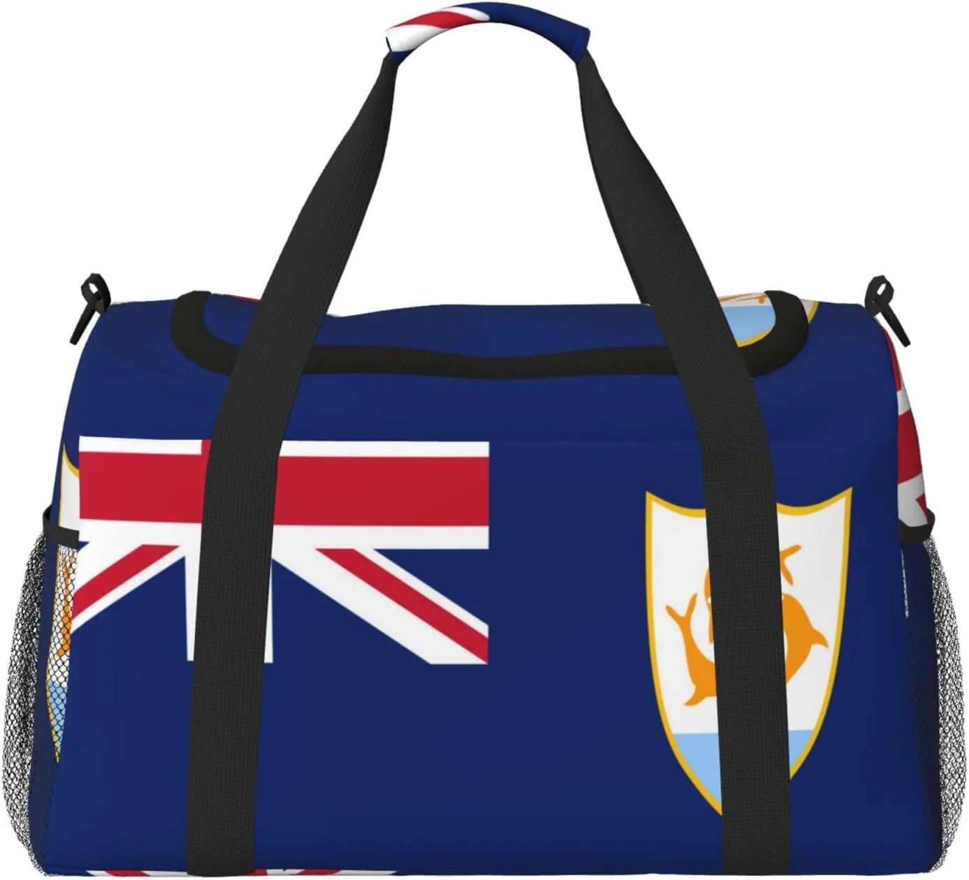 Flag Of Anguilla Travel Duffel Bag Large Foldable Waterproof Overnight Bag For Beach Swim Bags Pool Sports Gym