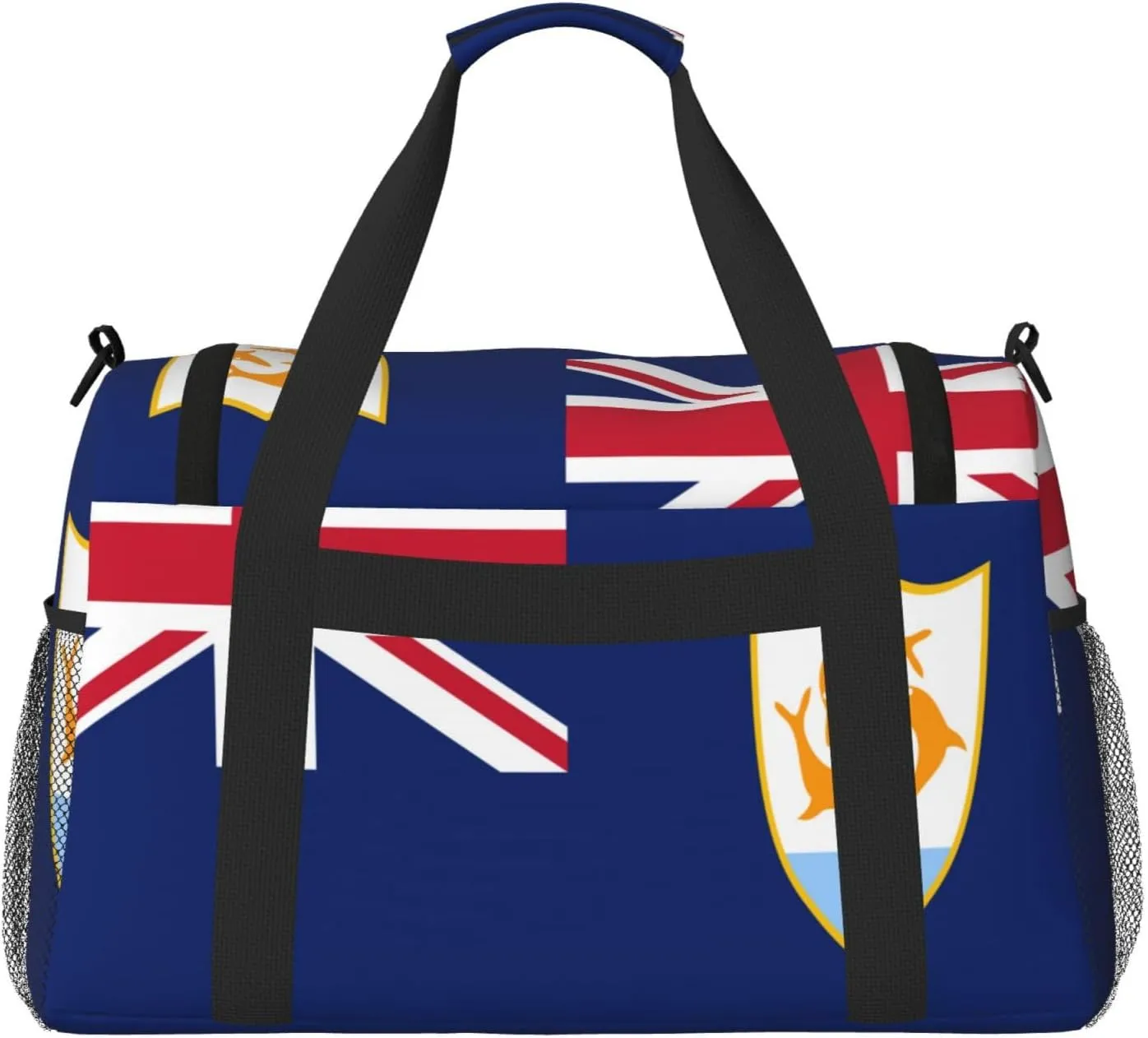 Flag Of Anguilla Travel Duffel Bag Large Foldable Waterproof Overnight Bag For Beach Swim Bags Pool Sports Gym