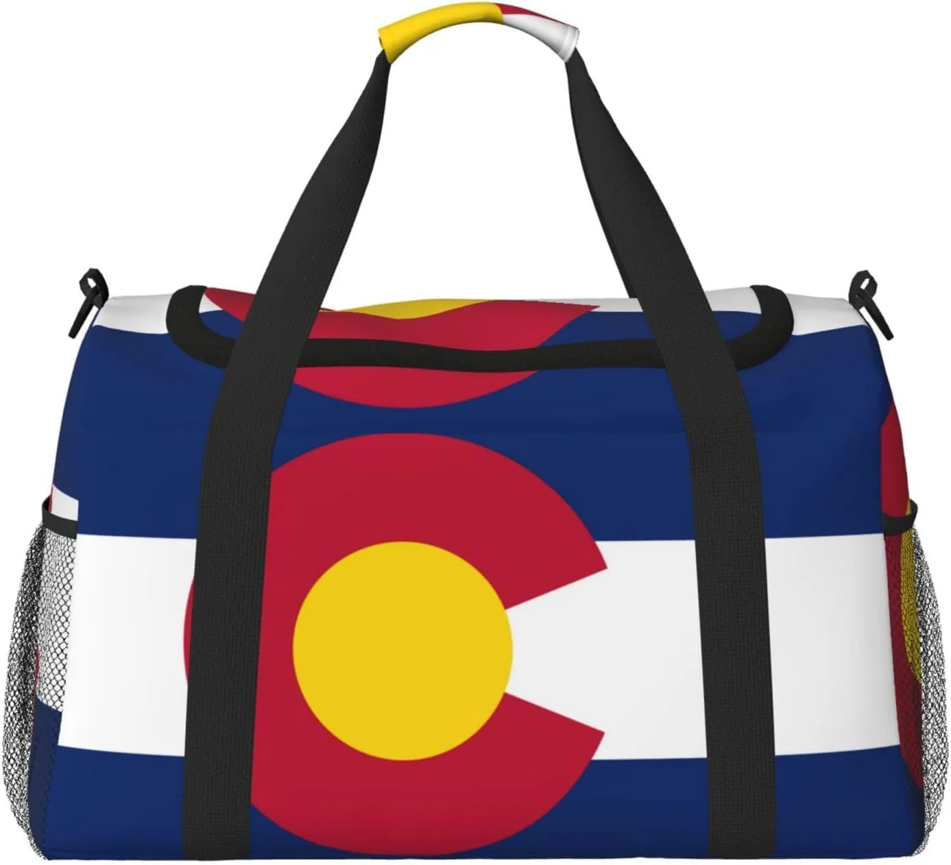 Flag Of Colorado Travel Duffel Bag Large Foldable Waterproof Overnight Bag For Beach Swim Bags Pool Sports Gym