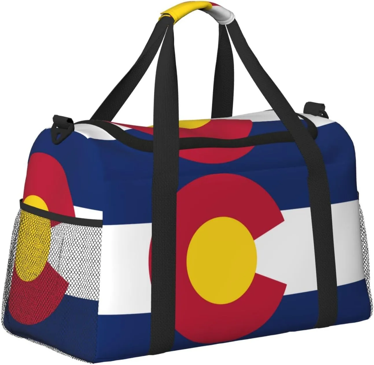 Flag Of Colorado Travel Duffel Bag Large Foldable Waterproof Overnight Bag For Beach Swim Bags Pool Sports Gym