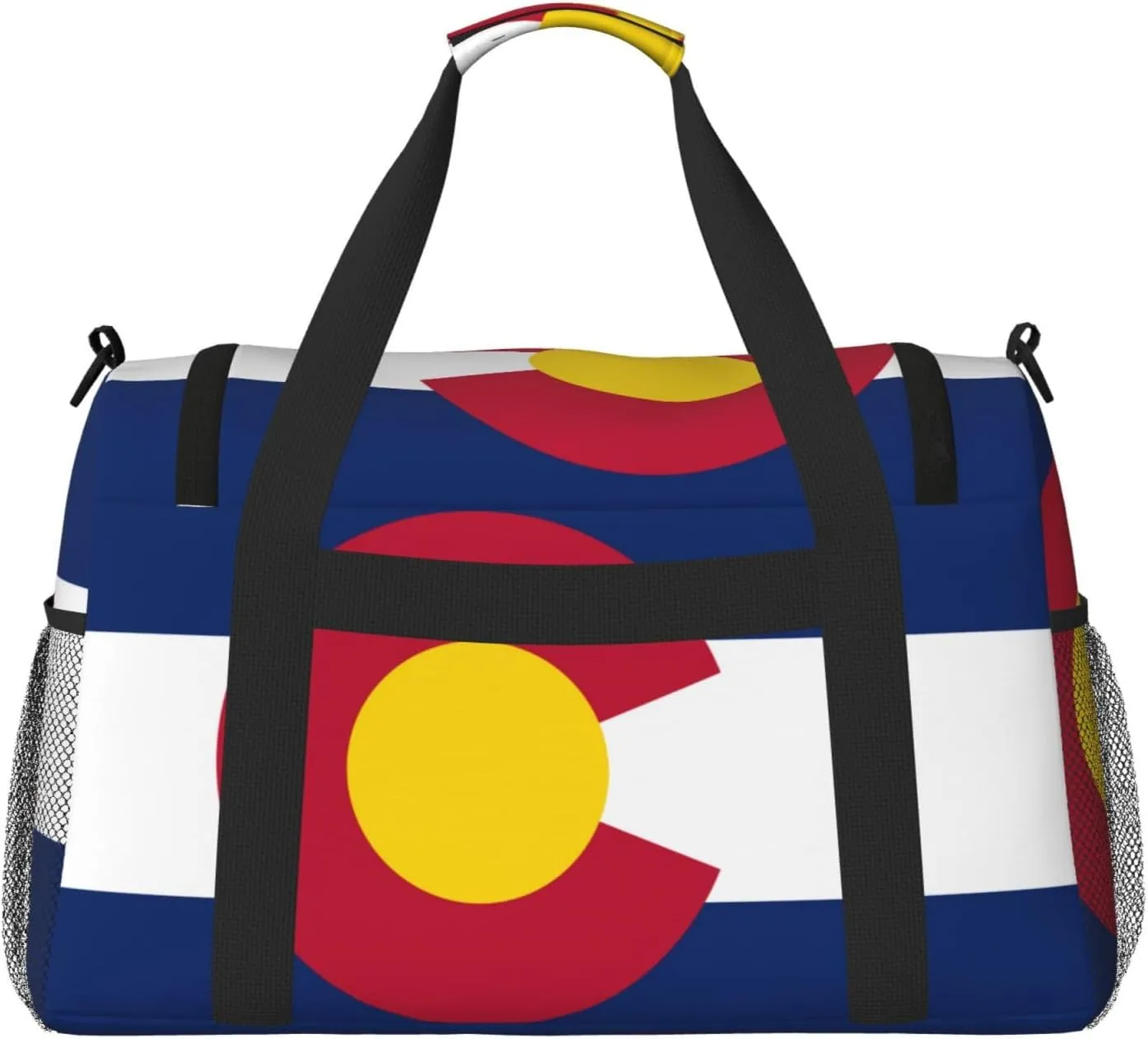 Flag Of Colorado Travel Duffel Bag Large Foldable Waterproof Overnight Bag For Beach Swim Bags Pool Sports Gym