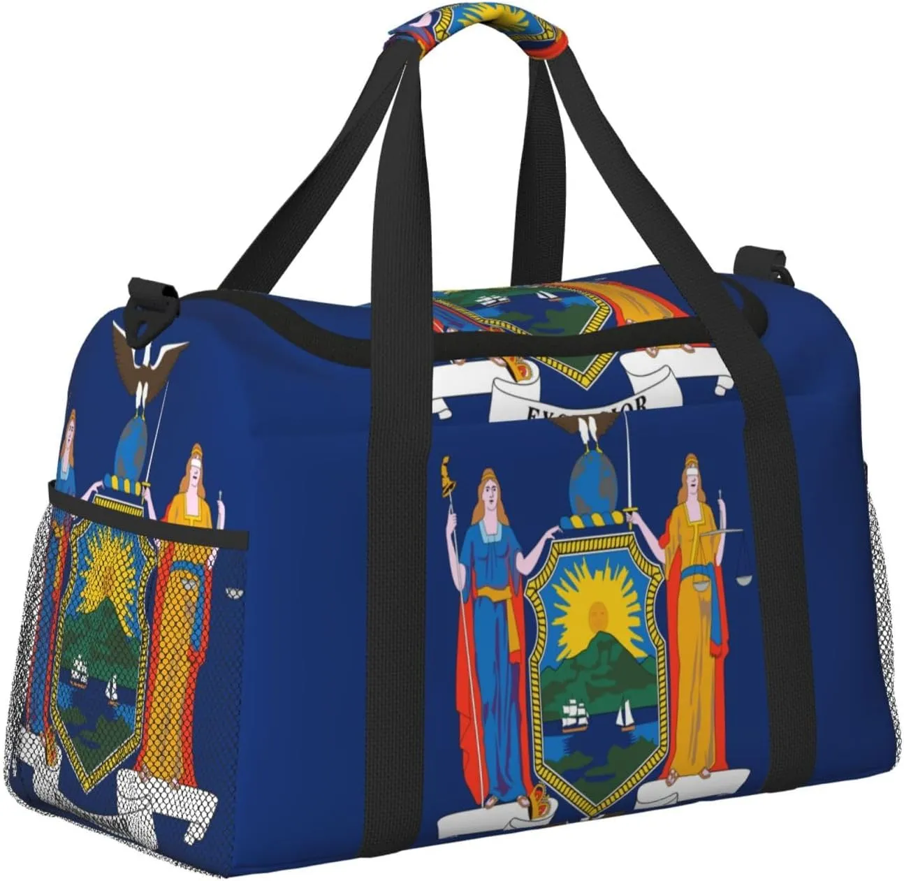 Flag Of New York Travel Duffel Bag Large Foldable Waterproof Overnight Bag For Beach Swim Bags Pool Sports Gym
