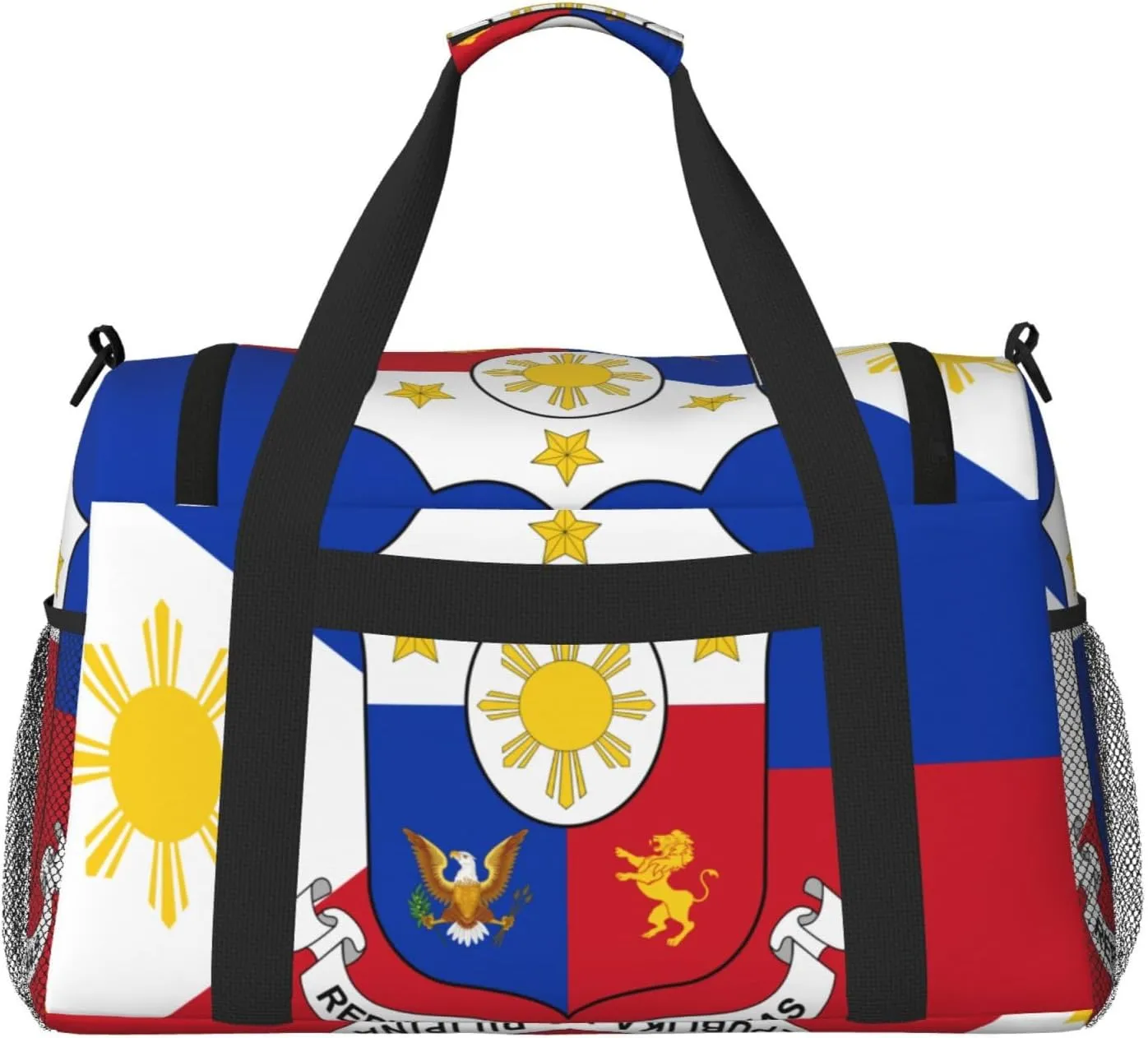 Flag Of Philippines Travel Duffel Bag Large Foldable Waterproof Overnight Bag For Beach Swim Bags Pool Sports Gym