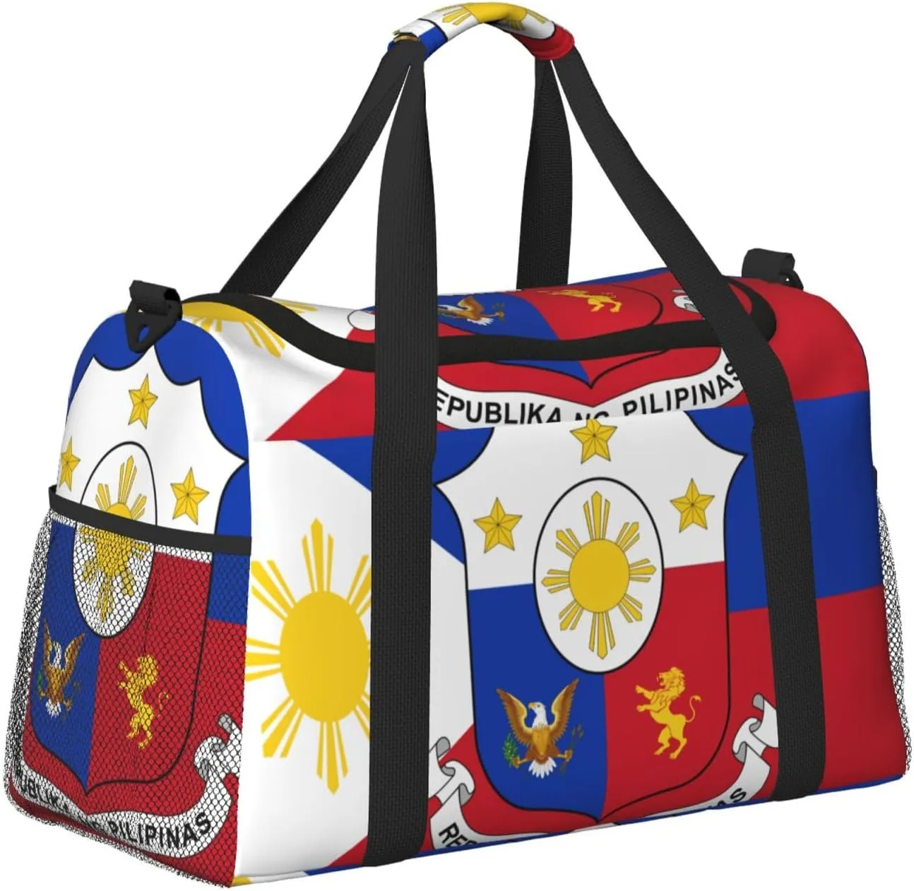 Flag Of Philippines Travel Duffel Bag Large Foldable Waterproof Overnight Bag For Beach Swim Bags Pool Sports Gym