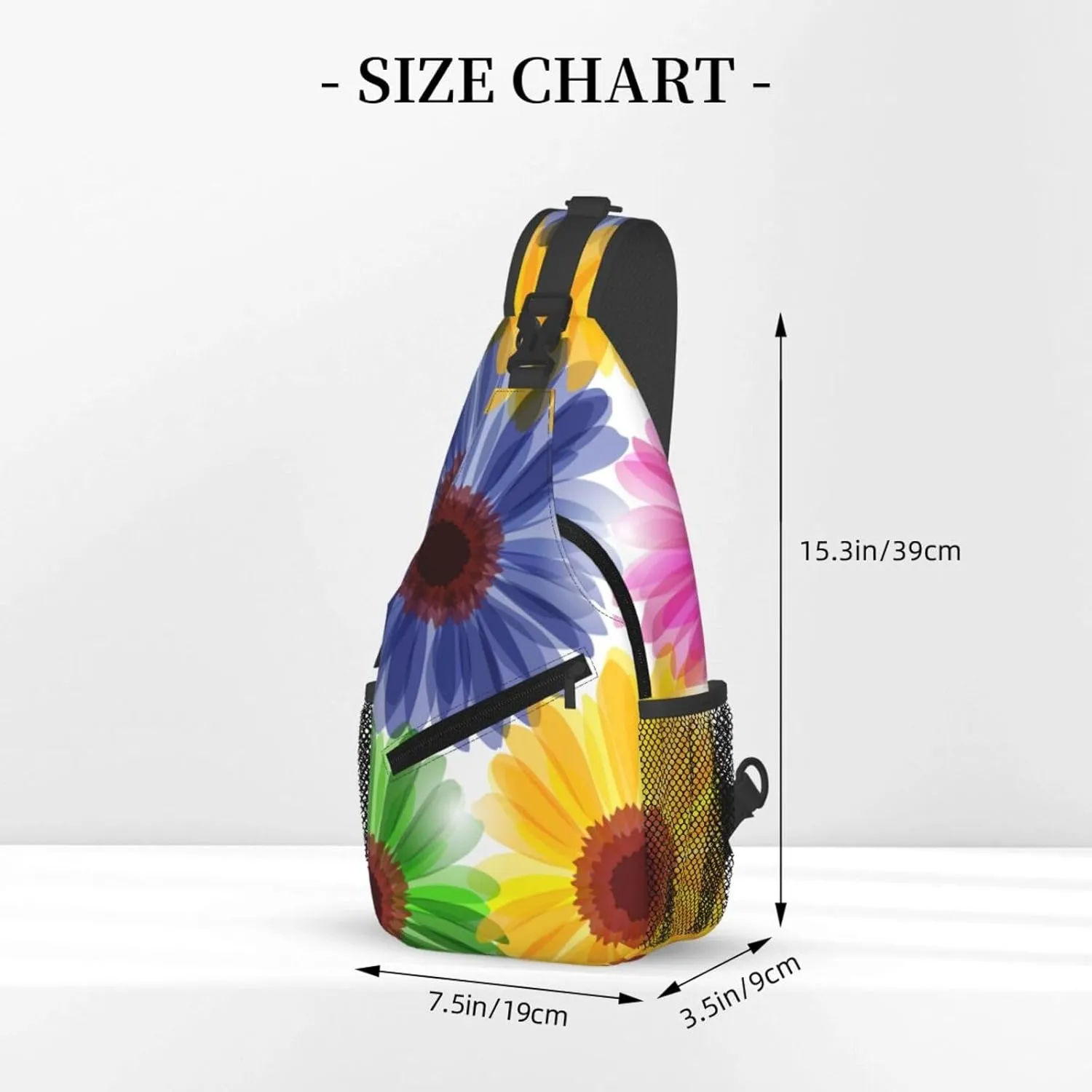Flowers Chest Bags Crossbody Sling Bag Shoulder Bag Travel Hiking Daypack For Men Women
