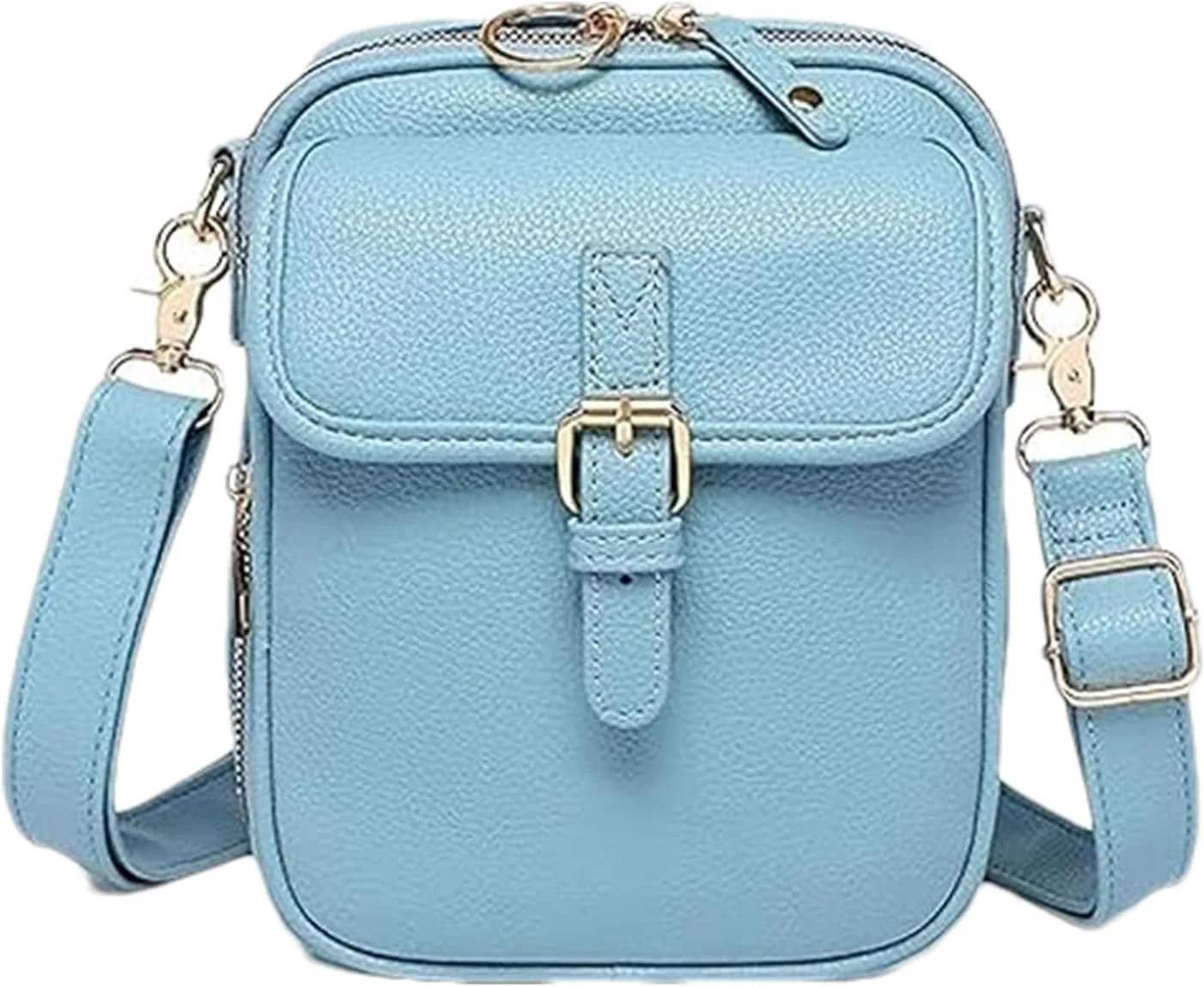 Forcipower Crossbody Bag, Anti Theft Forcipower Crossbody Leather Bag with 10 Card Slots & Adjustable Shoulder Strap