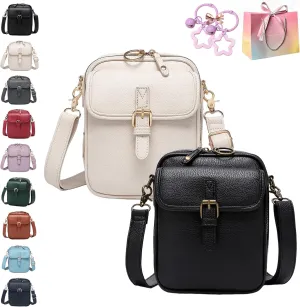 Forcipower Crossbody Leather Bag, Collaboraten1 Crossbody Leather Bag for Women, Large Capacity Mini Crossbodys Bags