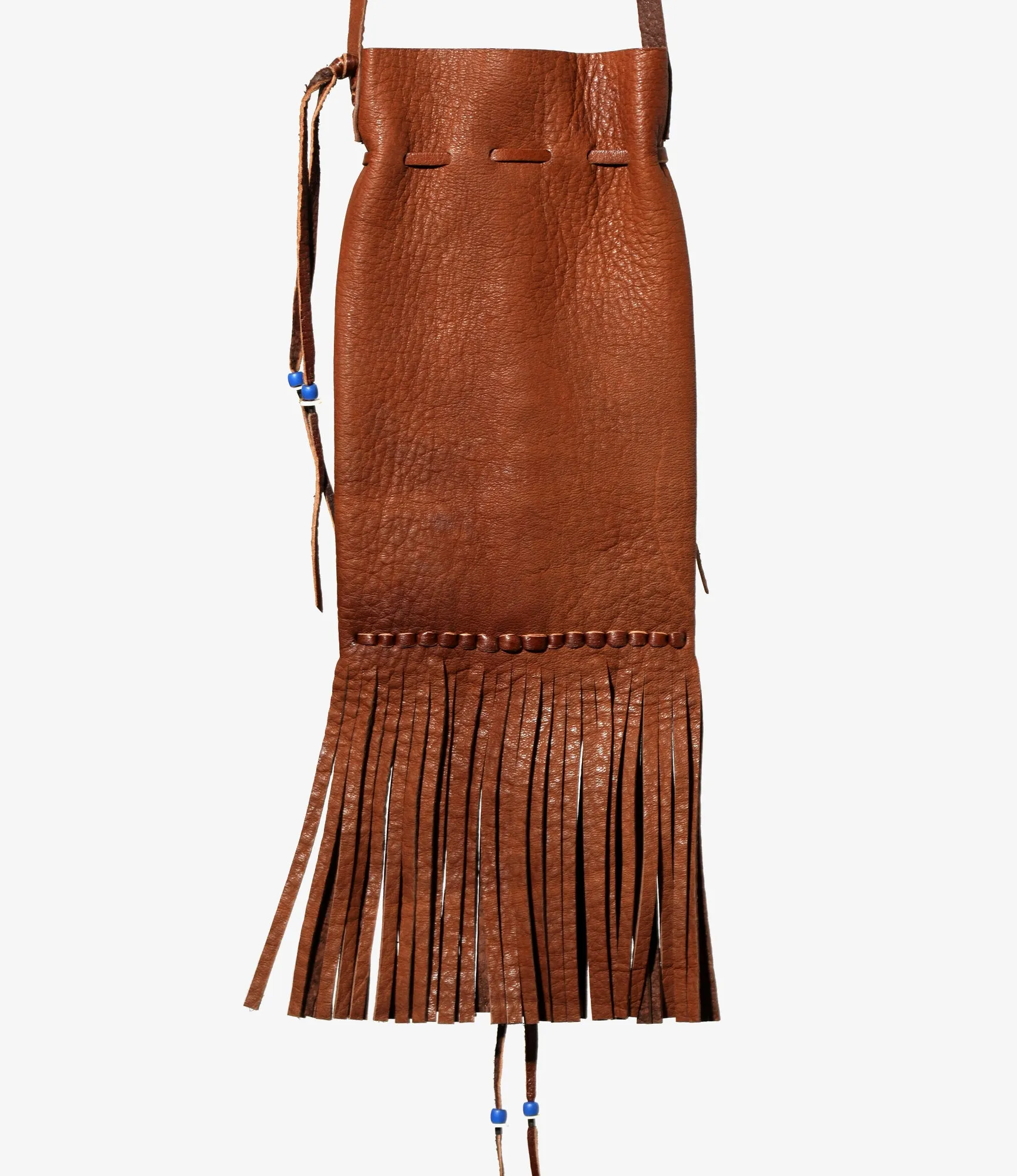 Fringed Neck Pouch - Deerskin