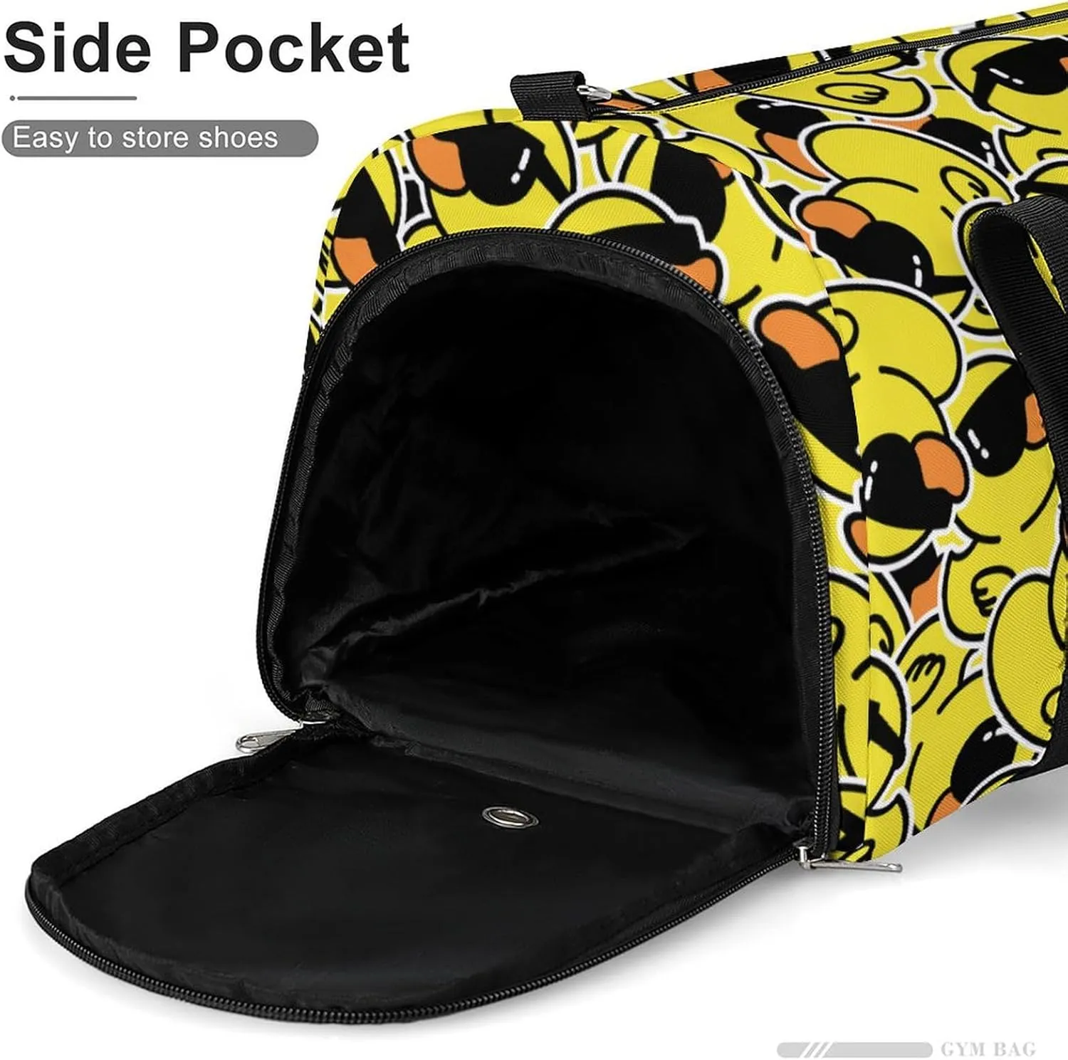Funny Sunglasses Yellow Rubber Duck A Fitness Bag with Large Storage Space Is Suitable for Portable Outdoor Use