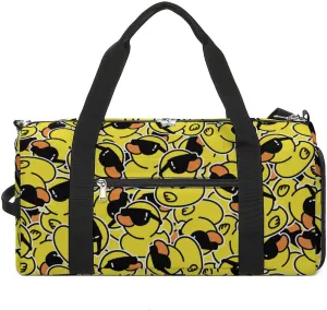 Funny Sunglasses Yellow Rubber Duck A Fitness Bag with Large Storage Space Is Suitable for Portable Outdoor Use