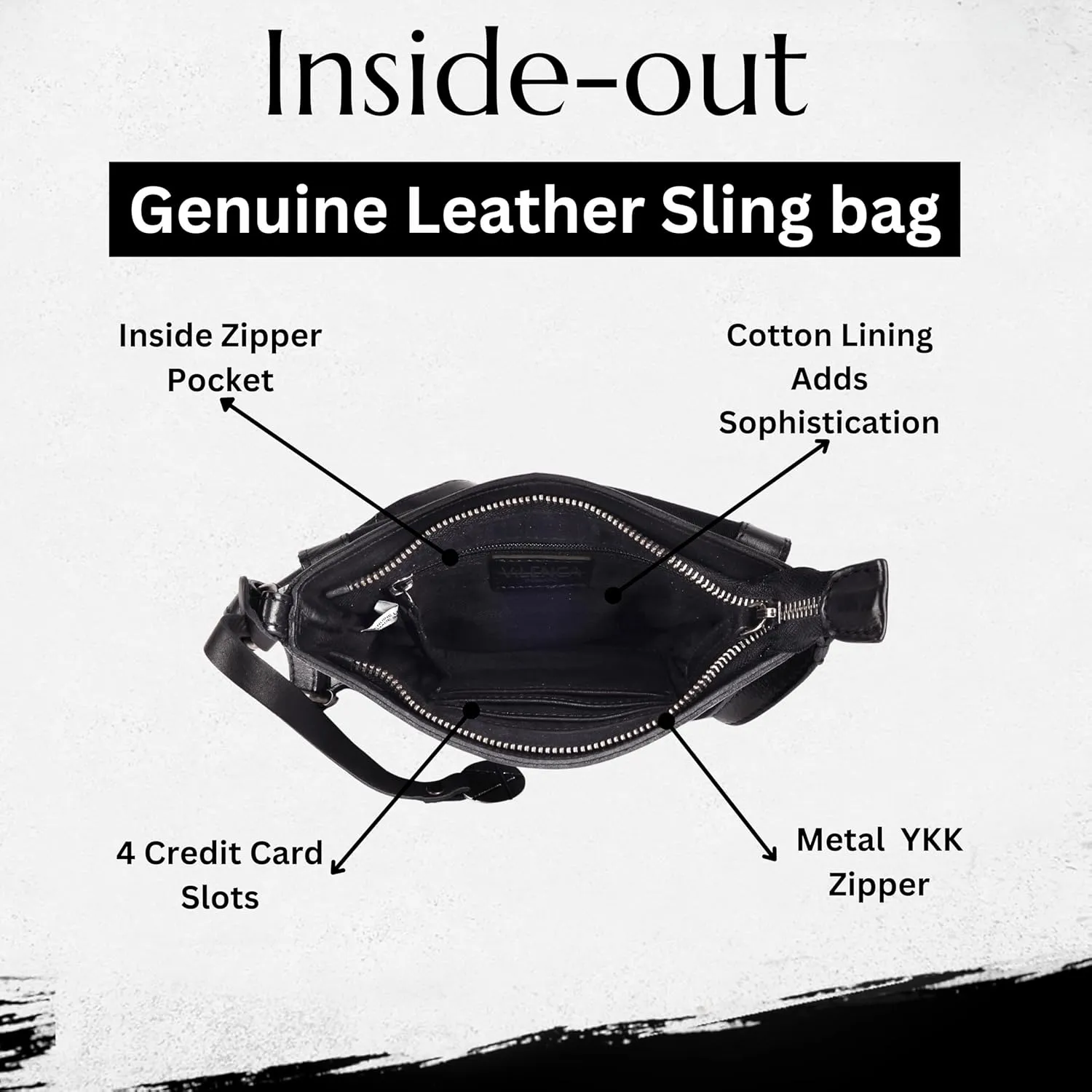 Genuine Italian Leather Small Crossbody Sling Bag RFID Protected Trendy Casual Office with Adjustable Strap