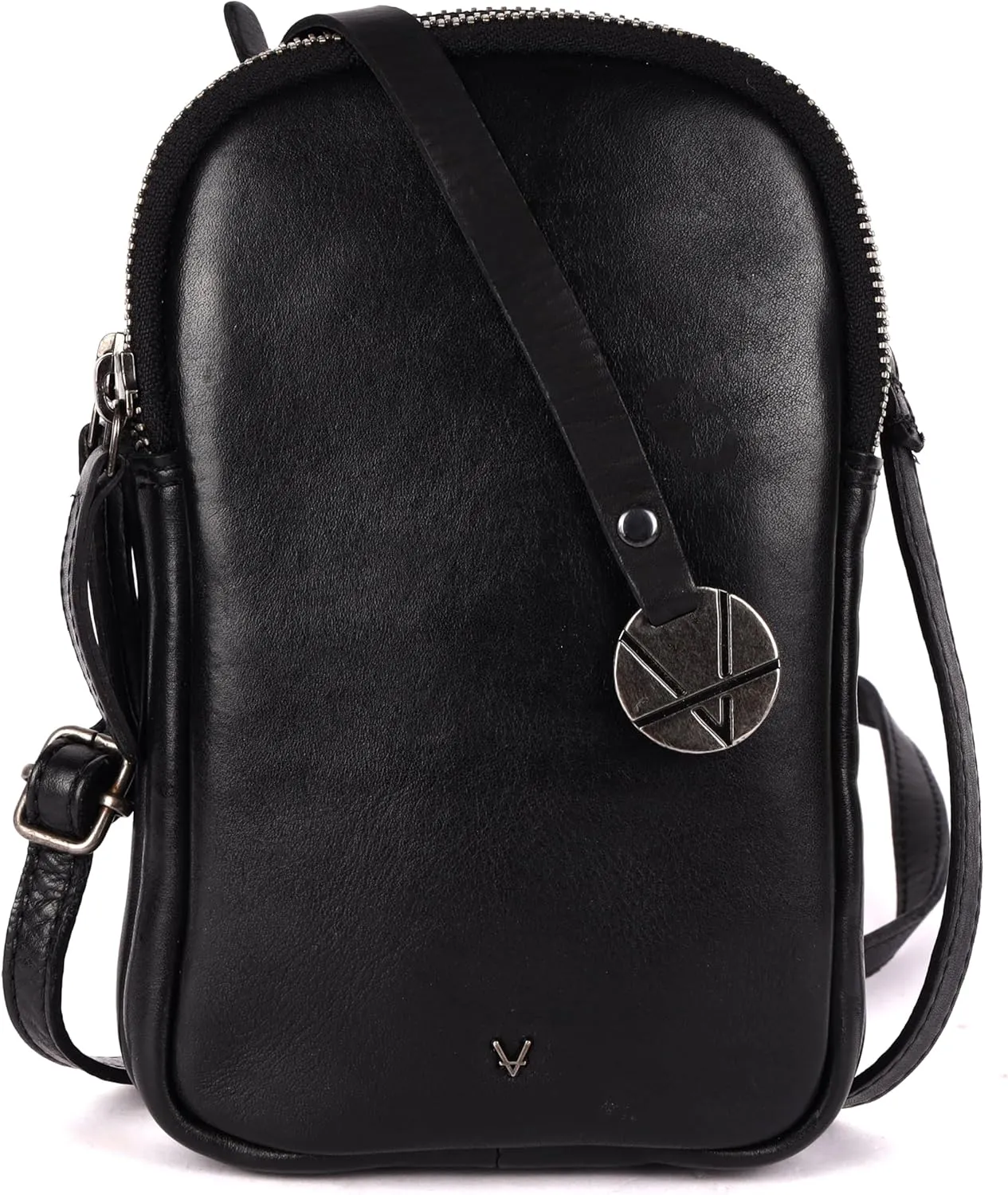 Genuine Italian Leather Small Leather Crossbody Bags For Women Cell Phone Purse, Trendy Casual Detachable Strap