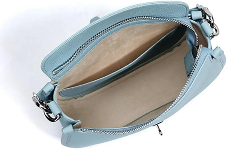 Genuine Leather Crossbody Bags for Women Elegant Handbags for Women 2025 Designer Crescent Bag Top-handle Hobo Purse Trending