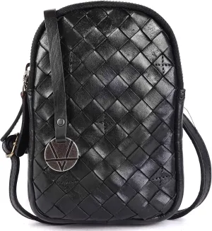 Genuine Leather Small Leather Crossbody Bags For Women Cell Phone Purse With Adjustable & Detachable Strap
