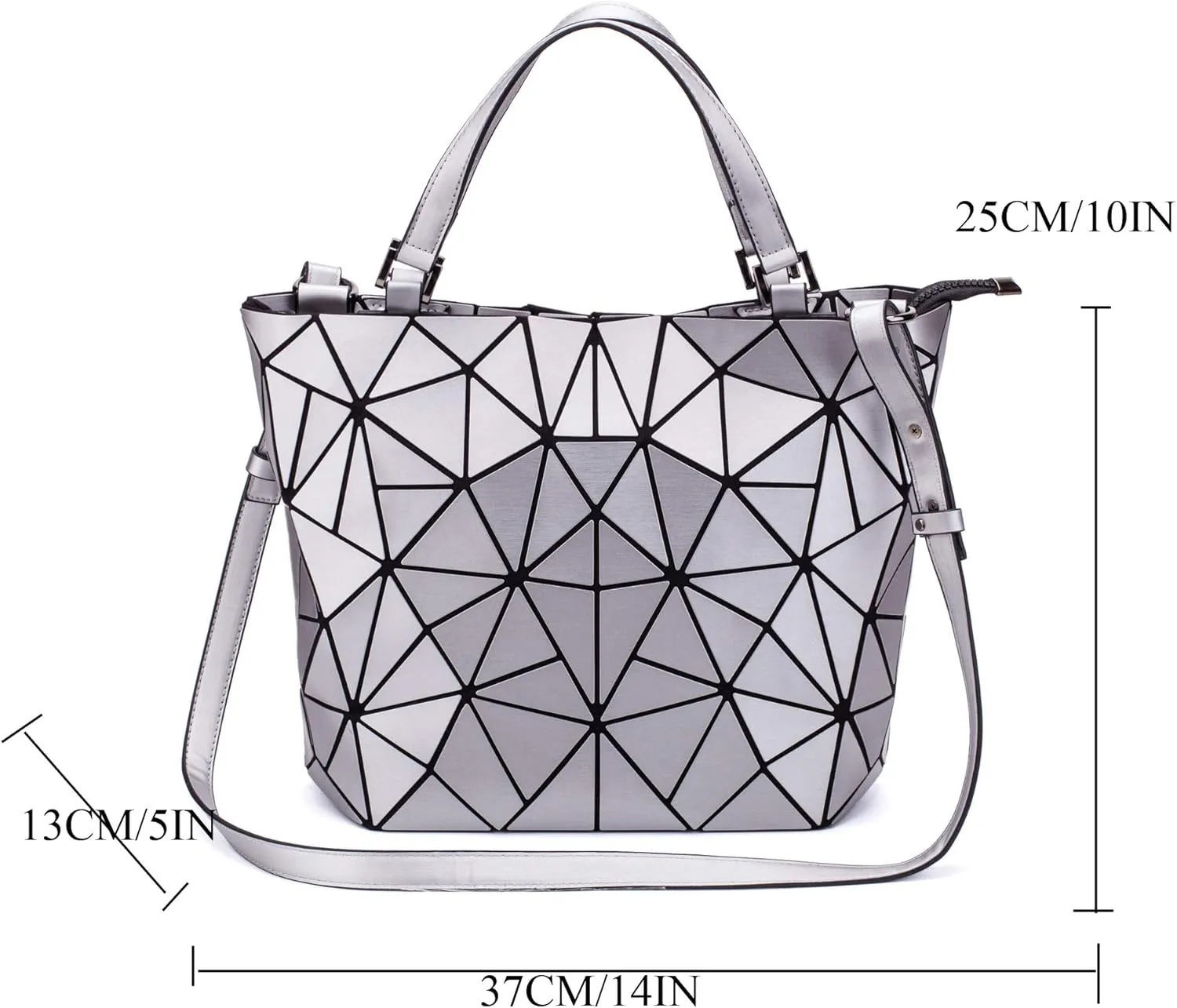 Geometric Lattice Top-handle Handbag for Women Matte Tote Purse Handbags Geometry Shoulder Bag
