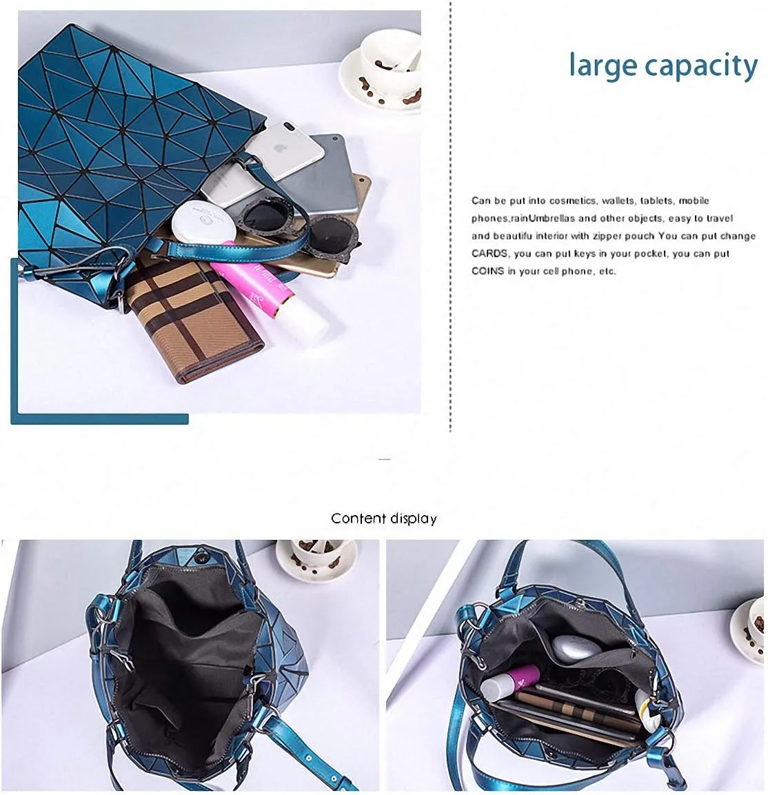 Geometric Lattice Top-handle Handbag for Women Matte Tote Purse Handbags Geometry Shoulder Bag