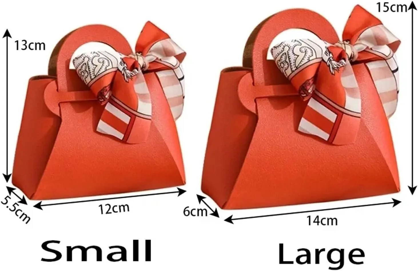 Gift Bags 20PCS Leather Gift Bags Bow Ribbon Packaging Bag Wedding Favour Distributions Bags Christmas Candy Packaging Box Handbag(Champagne Gold,Large)