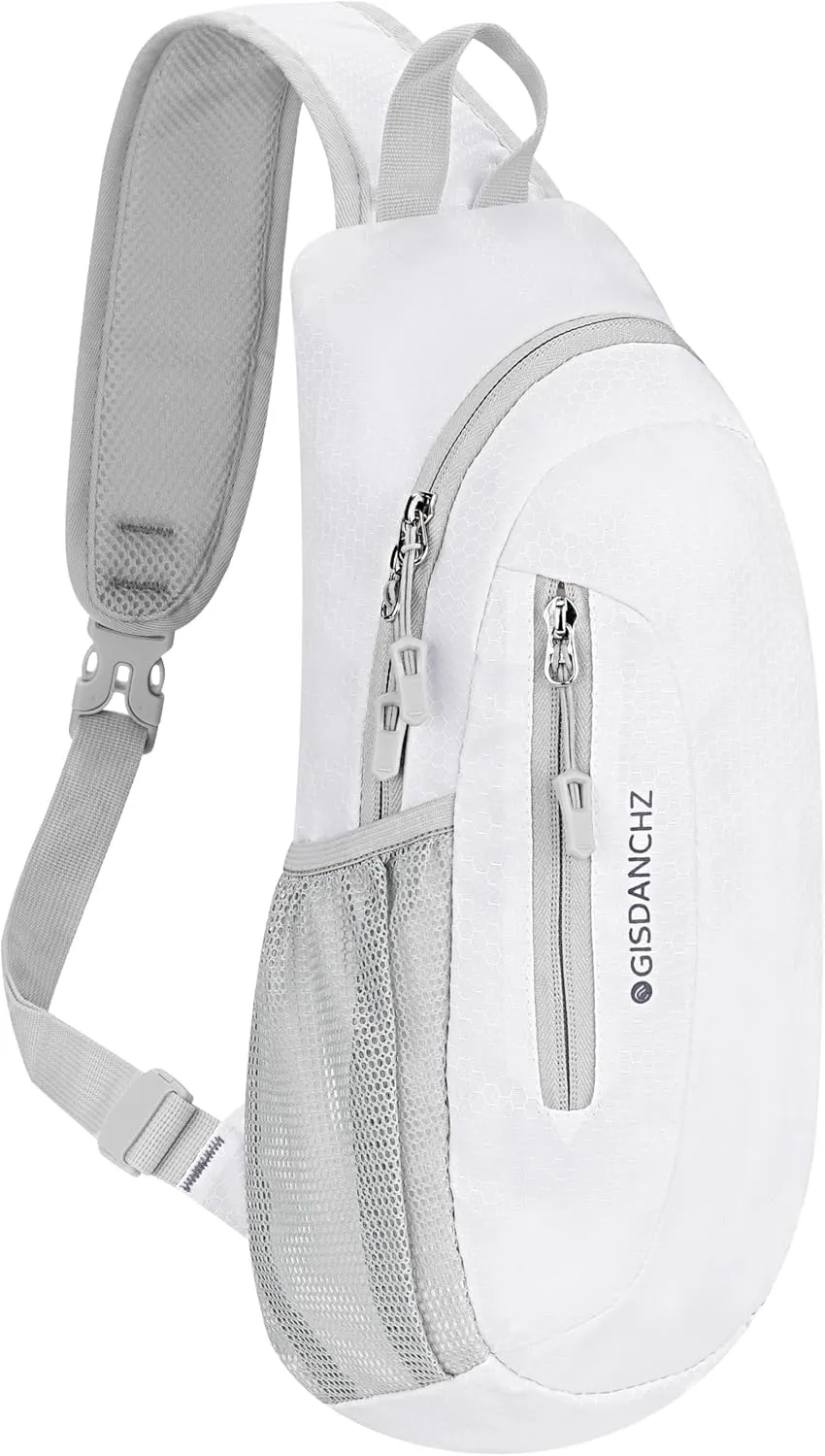 Gisdanchz Unisex Honeycomb Jacquard Small Sling Bag Slim Sling Backpack Crossbody Chest Bag for Hiking Travel