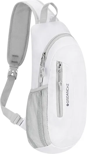Gisdanchz Unisex Honeycomb Jacquard Small Sling Bag Slim Sling Backpack Crossbody Chest Bag for Hiking Travel