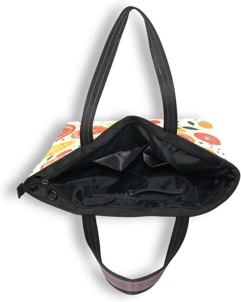 Grapefruit Slices Shoulder Bags Large Handle Ladies Handbag
