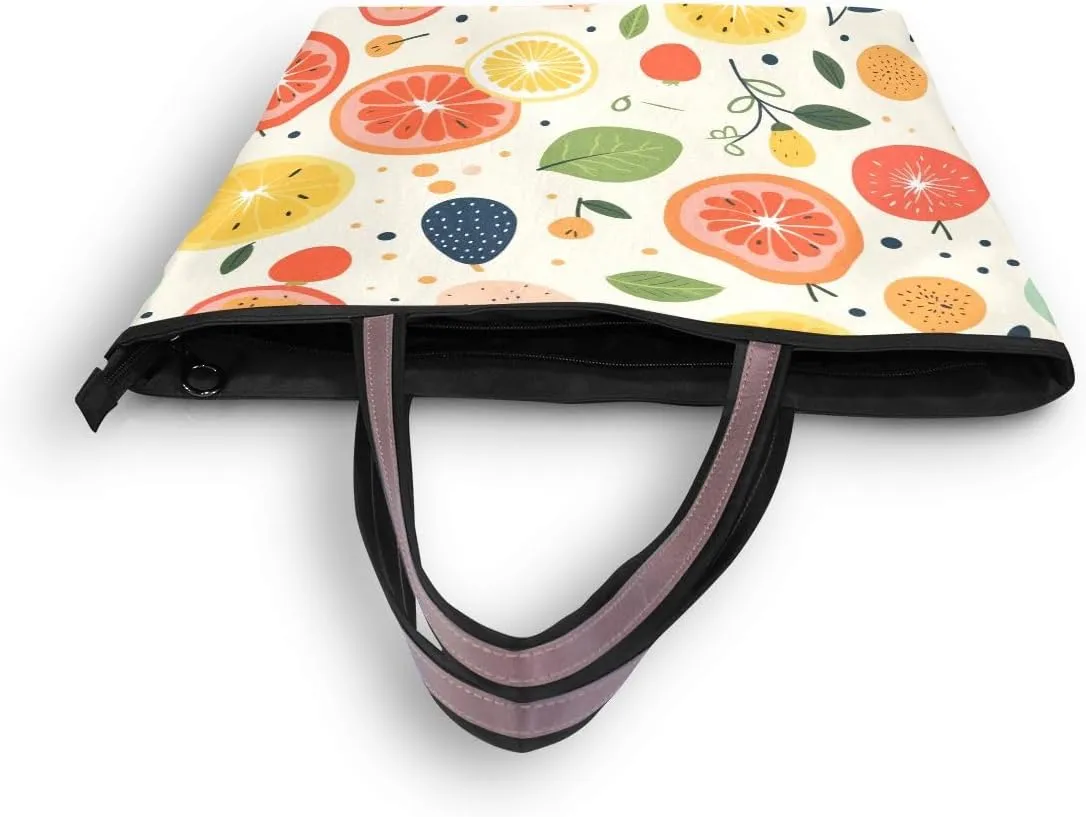 Grapefruit Slices Shoulder Bags Large Handle Ladies Handbag