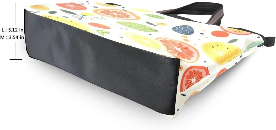 Grapefruit Slices Shoulder Bags Large Handle Ladies Handbag