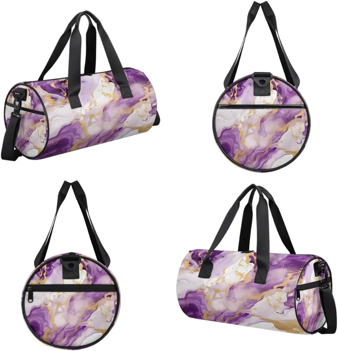 Gym Bags for Men Women Classic Marble Style Sports Duffel Bags Carry On Travel Duffle Bag with Detachable Adjustable Shoulder Strap Overnight Weekender Bag